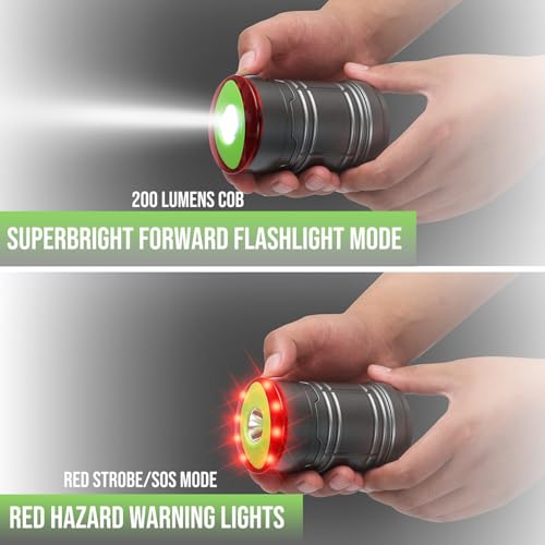 Lichamp Medium Collapsible LED Camping Lantern, Lightweight Flashlight | 2 Pack, Portable Waterproof Survival Kits, 4 Light Modes, Indoor Outdoor Home Emergency Power Outages Hiking Hurricane — view 4