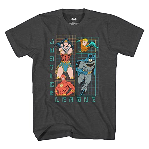 DC Comics Boys Justice League Super Hero T-Shirt - Little and Big Boys Sizes XS-XL