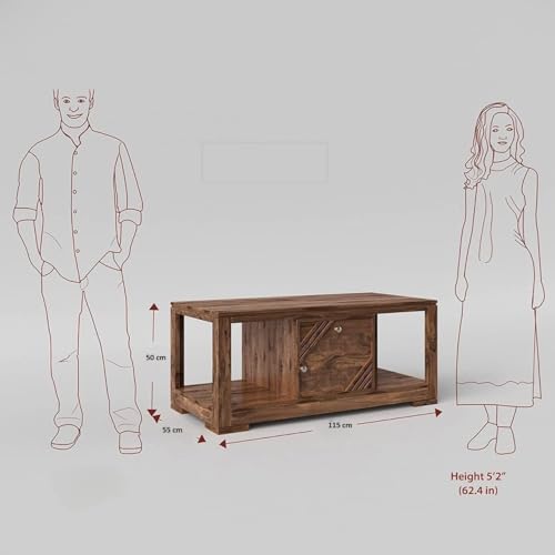 Image of Solid sheesham Decor A Beautiful SCoffee Table with Storage | Wooden Coffee Table for Home,Living Room,Bedroom | (Coffee Table)