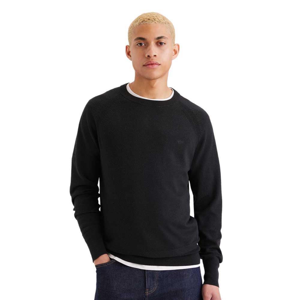 Dockers Men's Crewneck Sweater Tops, Black, XS