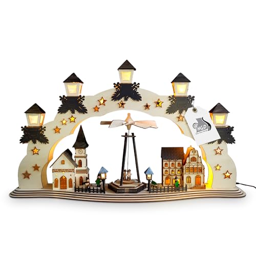 HGD - LED Lichterbogen „Altstadt“ XXL mit beweglicher Pyramide -...