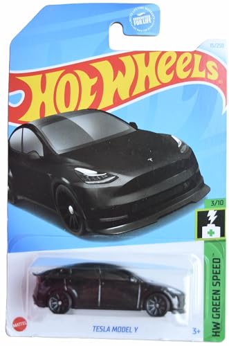 Hot Wheels Tesla Model Y HW Green Speed Black