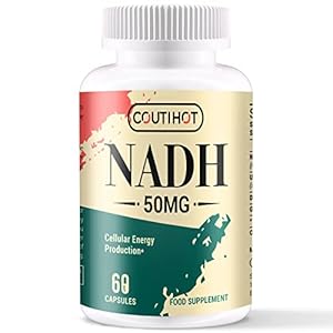 NADH 50mg, NADH Kapseln mit CoQ10 200mg & D-Ribose 150mg, Aktives Vitamin B3 | Energiestoffwechsel und Müdigkeit | 60…