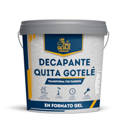 Decapante Quita Gotelé – Elimina Gotelé Fácilmente de Paredes y Techos – Gel Eficaz, Rápido y Limpio – Ideal para Reformas, Pared Lisa sin Lijado ni Vapor (4 LITROS)