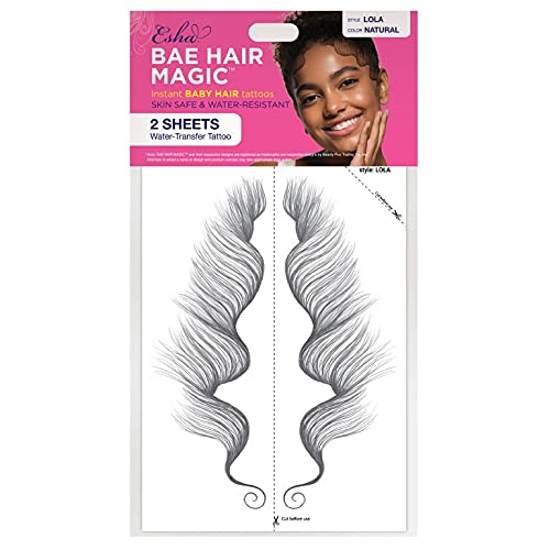 Esha Bae Hair Magic Instant Tattoo Baby Hair Sticker LOLA (LOLA 6 SET)