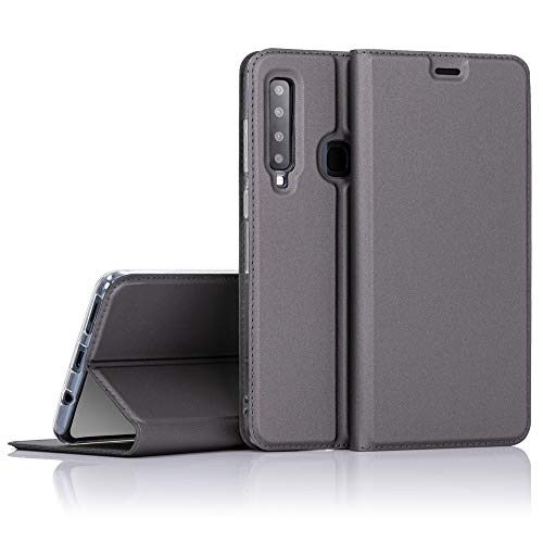 NALIA Funda Flip-Case Compatible con Samsung Galaxy A9 2018, Carcasa con Tapa Book-Case Libro Cover Verticale, Movil Cubierta Cuero Sintético Magnético Delgado Protectora Bumper, Color:Negro