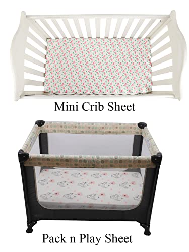 Image of Pack n Play Sheet Stretchy Fitted Portable Mini Crib Sheets Set 3 Pack,Playard Sheets Convertible Playard Mattress Cover,Ultra Soft Jersey Material,Rocket Satellite,Car & Bus