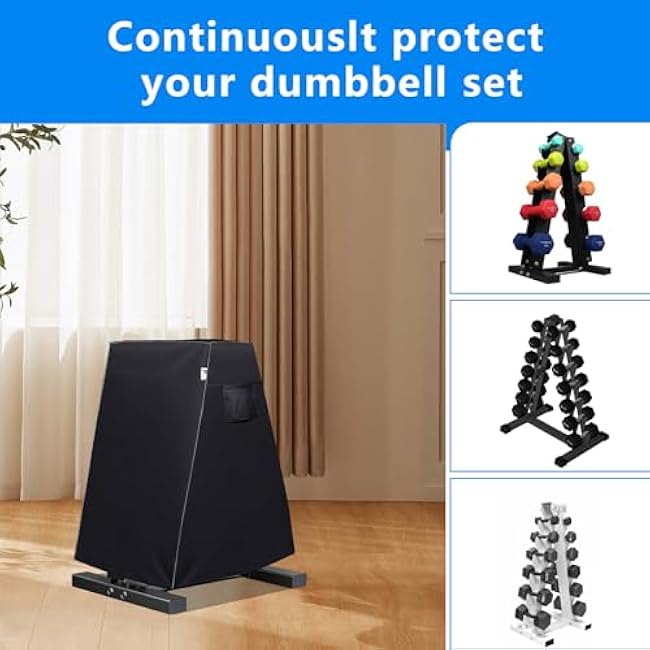 Dumbbell Rack Cover, A-Frame Dumbbell Rack Cover, for Home Gym Compact CPA Triangle Dumbbell Racks, A-Frame 6-Storey Dumbbell Racks, Dumbbell A-Rack Cover (cover only)