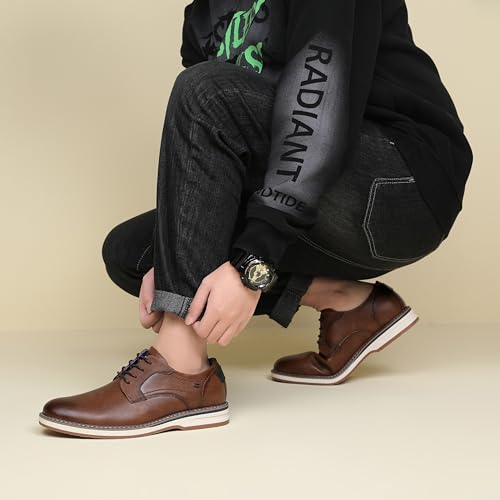 Image of DECARSDZ Mens Dress Shoes Casual Oxford Shoes Business Formal Shoes Use for Business Social Gatherings Wedding Travel