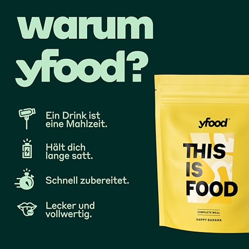 yfood Happy Banana, Pulver Trinkmahlzeit, 12 Mahlzeiten à 400 kcal – Ansicht 2