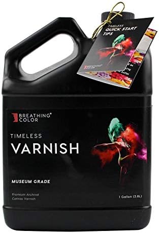 Breathing Color Timeless Archival Print Varnish - 1 Gallon Glossy Finish - Premium Quality Water-Based Canvas Coating with Fade Protection