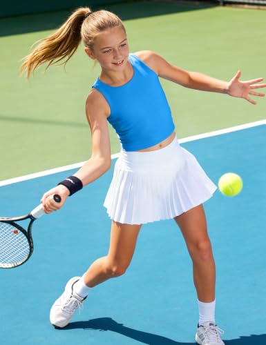 Image of JOCMIC Girls Tank Tops Athletic Tanks with Bra Racerback Sports Top