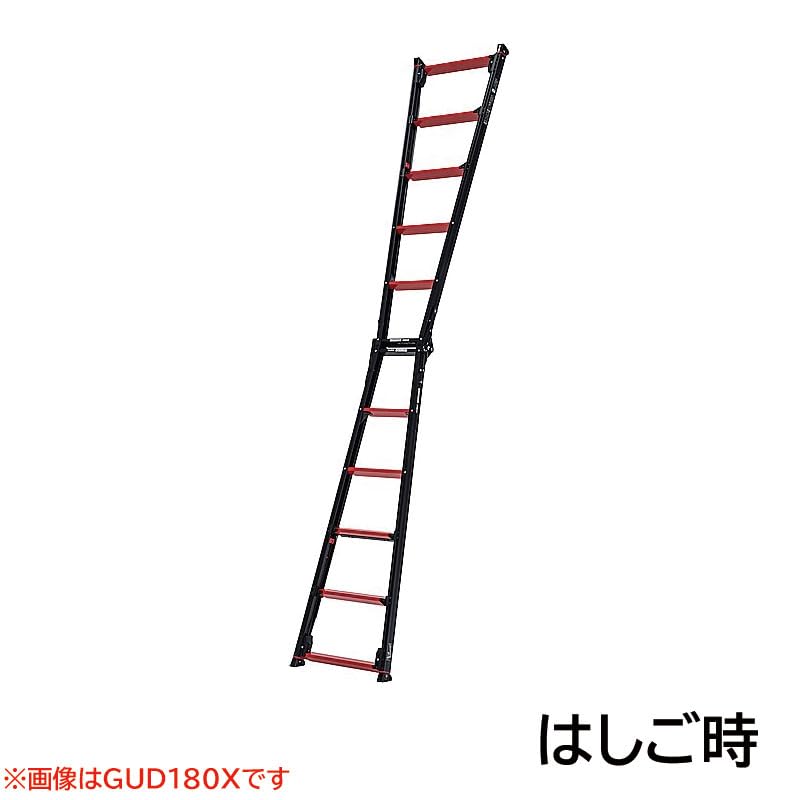 Amazon.co.jp: 上部操作式伸縮脚付はしご兼用脚立 6段 GUD-210X : 産業 