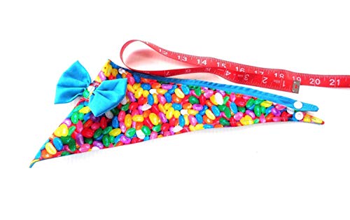 Adjustable Easter Cat Dog Bandana Blue Bow Jelly Beans Festive Holiday Petwear Neckwear #TOP3