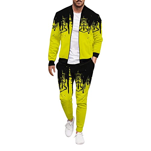 Ensemble futuriste homme veste tissée décontractée et pantalon d'hiver