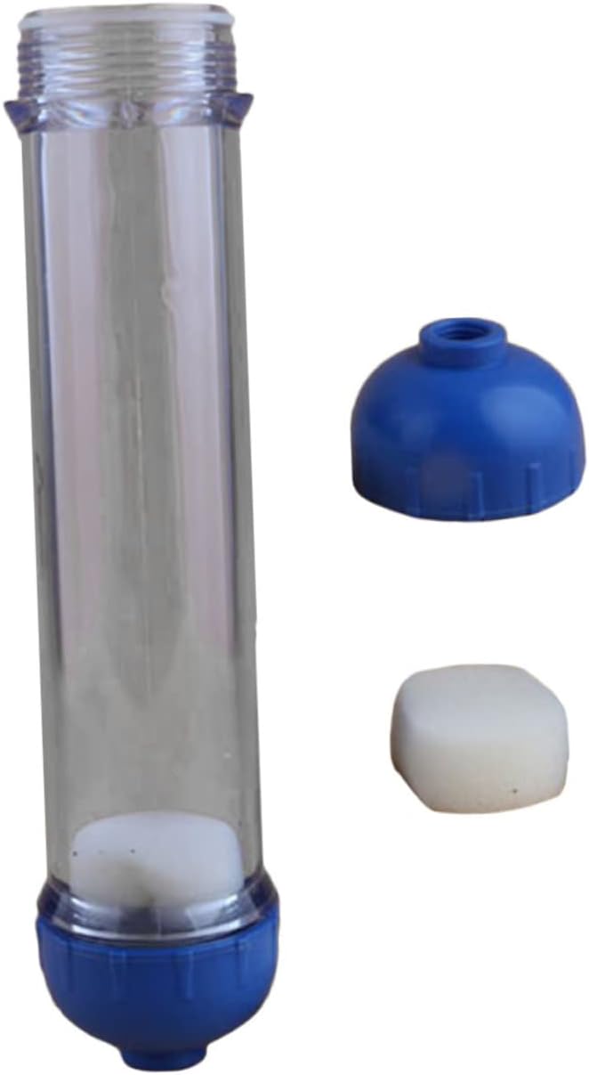 Garneck Transparent Water Filter Housing for Home Use Thickened Food Grade Plastic Bottle Reusable Water Filtration Case with Spiral Seal for Leak Prevention Efficient Sediment and Odor