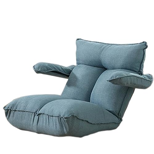 Chaise de sol réglable rose avec accoudoirs et dossier pliant