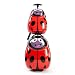 Kiddietotes Kids Carry-on Luggage and Backpack - Great for Girls and Boys - Smooth Rolling Wheels - Ladybug