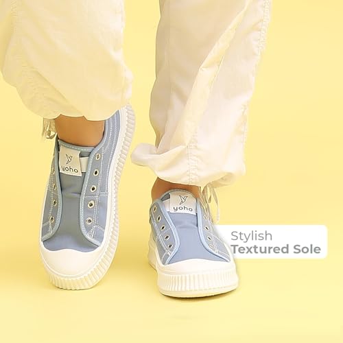 Image of YOHO Cruise Women's Without Lace Trendy Stylish Canvas Slip-On Sneakers (SoS)