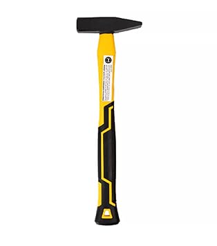 ANYM Professional Carbon Steel Machinist Hammer With Fiberglass Handle, 300g