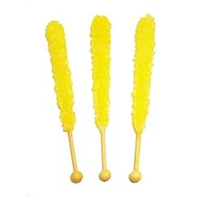 SP Enterprises Yellow Rock Candy on a Stick, 36 Count