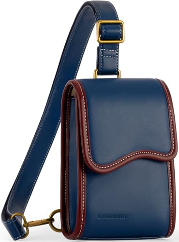 CHARINUT Small Sling Bag for Women Crossbody Purse, Vegan Leather Sling Purse, Crossbody Bags for Women Trendy (Clash Blue)