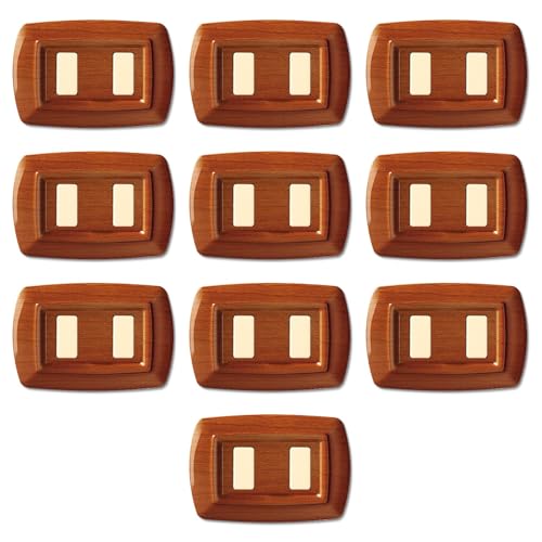 Plaques de finition bois clair pour interrupteur compatible BTICINO MAGIC - 2