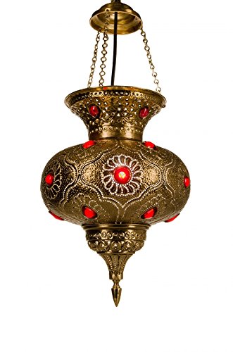 Orientalische Marokkanische Arabische Metall Deckenlampe Hängeleuchte Lampe Leuchte Affan - 34cm
