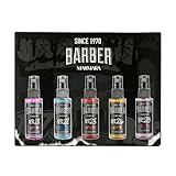 Barber Marmara Graffiti Mix Mini Eau de Cologne for Men Gift Set EDC Aftershave Sprays, Travel Size Colognes, Turkish Barbershop Long Lasting Fragrance Set, Fresh Woody Citrus Scents, 5 x 50ml