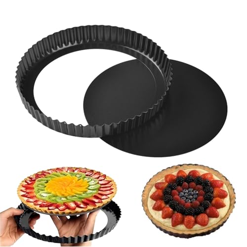 LATRAT Moule à tarte - 28 cm - Avec fond amovible - Bon revêtemen...