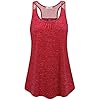 AxByCzD Camisetas femininas de ioga, roupas de treino, costas abertas, fitness, sem mangas, regatas, Vermelho - 02, XGG