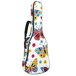 Housse de protection imperméable en tissu Oxford pour guitare électrique avec poignée latérale rembourrée Notes de musique colorées, Multicolore 4., 42.9×16.9×4.7 in, Sacs pour guitare acoustique - Les Beatles, Paul McCartney, John Lennon, RIngo Starr, George Harrison