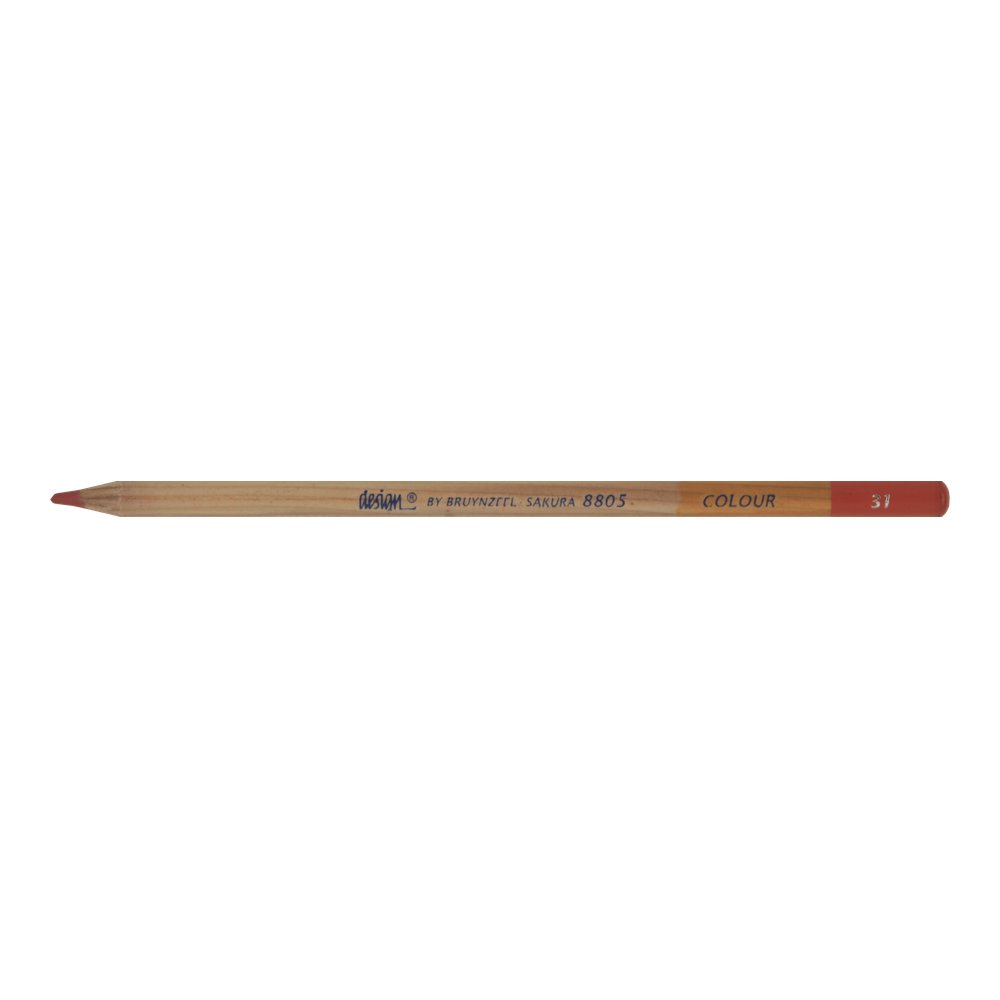 BruynzeelRoyal Talens Design Colored Pencil, 3.7mm Core, Vermilion #31 (880531K)