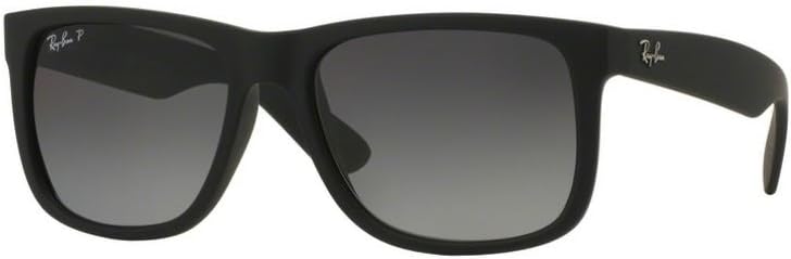 Ray-Ban RB4165 Justin Polarized Sunglasses Matte Black w/Grey Gradient (622/T3) 4165 622T3 55mm Authentic