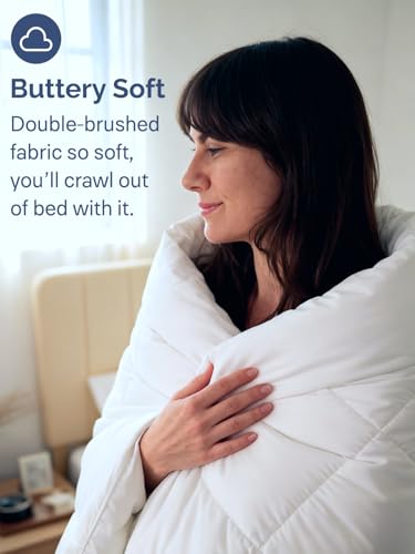 Image of Oversized King Size, White Alternative Down Comforter - Warm, Lightweight & Breathable Hotel Quality Bedding Set for Men, Women, Kids and Teens - All Season Cooling Microfiber Duvet Insert Comforter