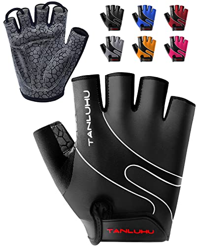 Tanluhu Cycling Gloves Mountain Bike Gloves Half Finger Road Racing ...