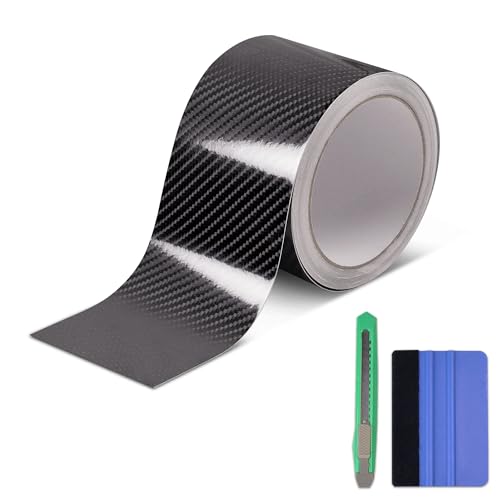Film carbone 6D autocollant anti-rayure Lypumso pour moulure et protection de portière auto