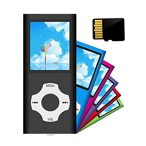 MP3 Player / MP4 Player, Portable Music Player with a 16GB TF Card with Music/Video/Voice Record/FM Radio/E-Book Reader/Photo Viewer, Support up to 64GB (Black)