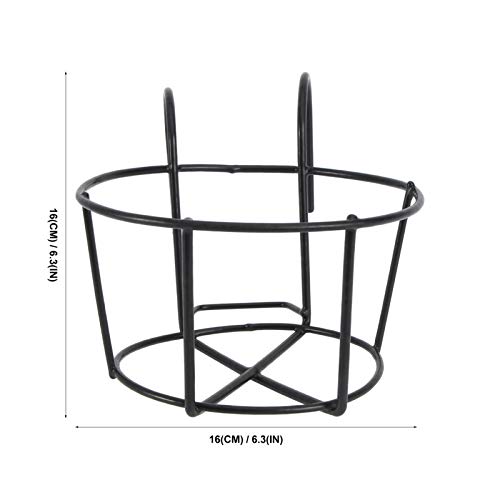 Cabilock Balcony Planters Railing Hanging Iron Railing Planter Hanging Flower Plant Pot Basket Stand Garden Fence Hanging Pot Holder For Succulent Bonsai Container Size S (Black) Fence Planter #TOP3