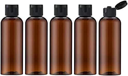LISAPACK Frascos Recarregáveis de Plástico PET para Viagem, 100 mL, Pacote com 5