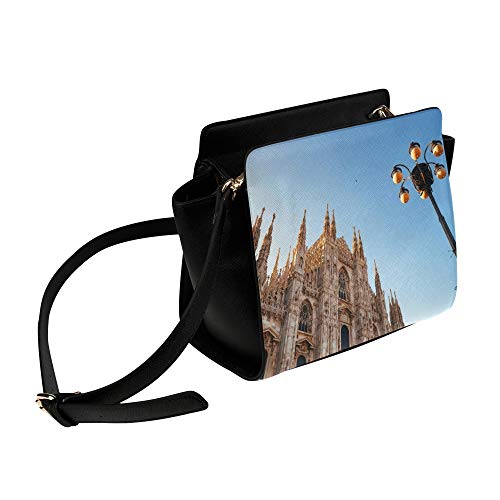 Small Travel Bag For Men Unusual Beautiful Milan Cathedral Satchel Bag Crossbody Bags Travel Bags Duffel Shoulder Bags Luggage For Lady Girl Women Shoulder Bag