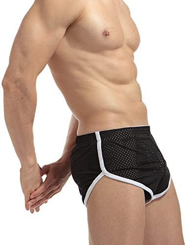 Mens Mesh Booty Short Lounge Running Sexy Casual Home Sleep Beach 3 Inch2