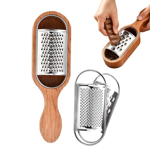 Rallador De Queso Manual - Herramienta Trituradora de Cocina de Metal,Rallador de Queso Duro y Verduras - para Uso Doméstico y en Restaurantes con Ajo y Zanahoria