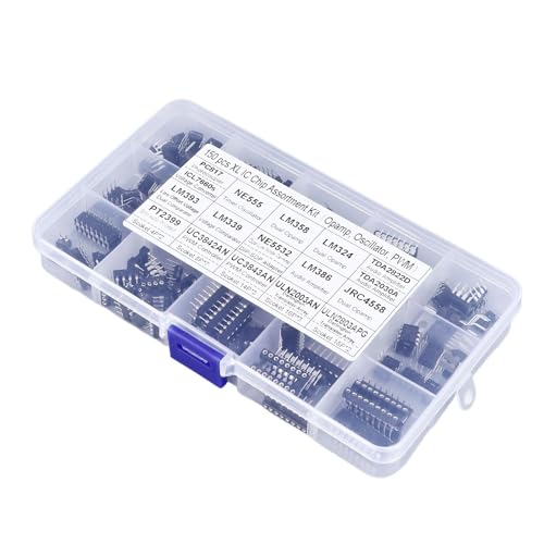 150 pces 10 tipos de chip de circuito integrado pino plano ic chips variedade ic chip soquete adapta