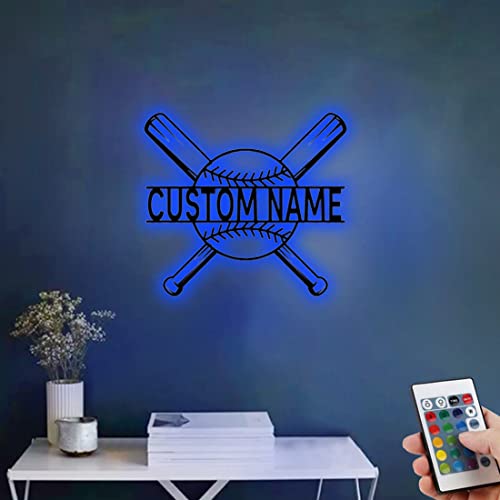 Personalized Name Sport Metal Monogram Sign With Led Lights Volleyball Ball/Baseball Ball /Bowling /Basketball/Soccer/Football Wall Art Sign, Custom Name Sign, Sport Gifts, Birthday Gift (Sport) #TOP3