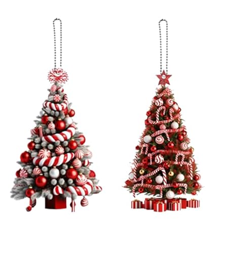 2-Pack of Fun Christmas Ornaments for Holiday Decorations, Bags, Keychains,