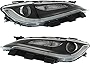 Garage-Pro Headlight Assembly Compatible with 2015-2017 Chrysler 200 Halogen, Chrome Interior, LX Model - CAPA, Set of 2, Driver and Passenger Side