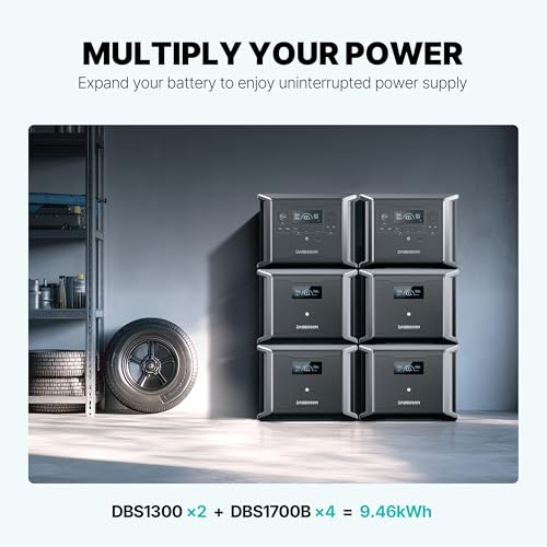 Image of Dabbsson Portable Power Station DBS1300, 1330Wh Solar Generator with 4x1200W AC Outlets, EV Semi-Solid State LiFePO4 Battery, Solar Powered Generator for Camping, Home Backup, Emergency, RV