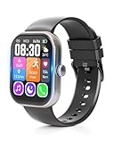 スマートウォッチ【稼働時間突破!業界初1000mAh電池&保護フィルム付属】Smart Watch 活動量計 腕時計 iPhone対応 アンドロイド対応 Bluetooth6.0 2.01インチ大画面 通話機能付き メッセージ通知 IP68生活防水 長持ちバッテリー 薄型 軽量 スポーツウォッチ 音楽再生 多機能スマートウォッチ 多種類運動モード 多種類文字盤 プレゼントに最適 (ブラック)