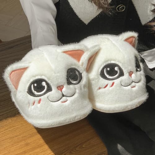 Solyinne Cute Cat Slippers for Women Men Animal Anti-Slip Funny Animal Winter Warm Memory Foam House Slipper Indoor Outdoor2